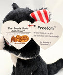 Ty Beanie Boos - Freedom the Cat, Glitter Eyes, Cracker Barrel, USA Independence Day