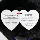 Ty Beanie Boos - George the Black Gorilla, Medium (9"), Glitter Eyes