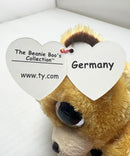 Ty Beanie Boos - Germany the Golden Teddy Bear, (6"), Glitter Eyes, Europe