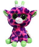 Ty Beanie Boos - Gilbert the Pink & Purple Giraffe, Glitter Eyes
