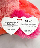 Ty Beanie Boos - Gilda  the Flamingo, Medium, Glitter Eyes, Medium size
