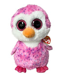 Ty Beanie Boos - Glider the Pink Penguin, Medium (8"), Glitter Eyes, Europe