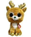 Ty Beanie Boos - Glitzy the Reindeer, Medium (10.75"), Glitter Eyes