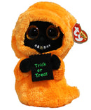 Ty Beanie Boos - Grinner the Orange Trick or Treater Ghost, Glitter Eyes