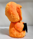 Ty Beanie Boos -  Grinner the Orange Trick or Treater Ghost, Medium (9.25"), Glitter Eyes