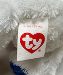 Ty Beanie Boos - Hamburg the White Teddy Bear, (6"), Glitter Eyes, Europe