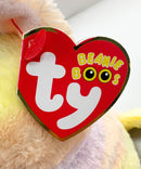 Ty Beanie Boos - Heather the Unicorn cat, Glitter Eyes