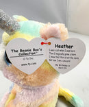 Ty Beanie Boos - Heather the Unicorn cat, Glitter Eyes