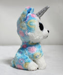 Ty Beanie Boos - Helena the Unicorn Husky Dog, Glitter Eyes