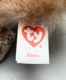 Ty Beanie Boos - Henna the Tan Ostrich, (7"), Glitter Eyes