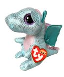 Ty Beanie Boos - Holly the Teal Dragon, (6"), Glitter Eyes, Claire's Exclusive