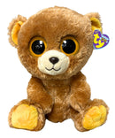 Ty Beanie Boos - Honey the Tan Bear, Medium (9"), Solid Eyes