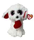 Ty Beanie Boos - Honey Bun the Valentine Dog, Medium (9"), Glitter Eyes
