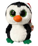 Ty Beanie Boos - Igloo the Christmas Penguin, Medium (9"), Glitter Eyes, Christmas