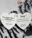 Ty Beanie Boos- Izzy the Zebra, Glitter Eyes, Justice Exclusive