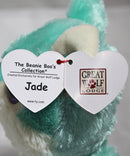 Ty Beanie Boos- Jade the Turqouise Wolf, Glitter Eyes, Great Wolf Lodge Exclusive