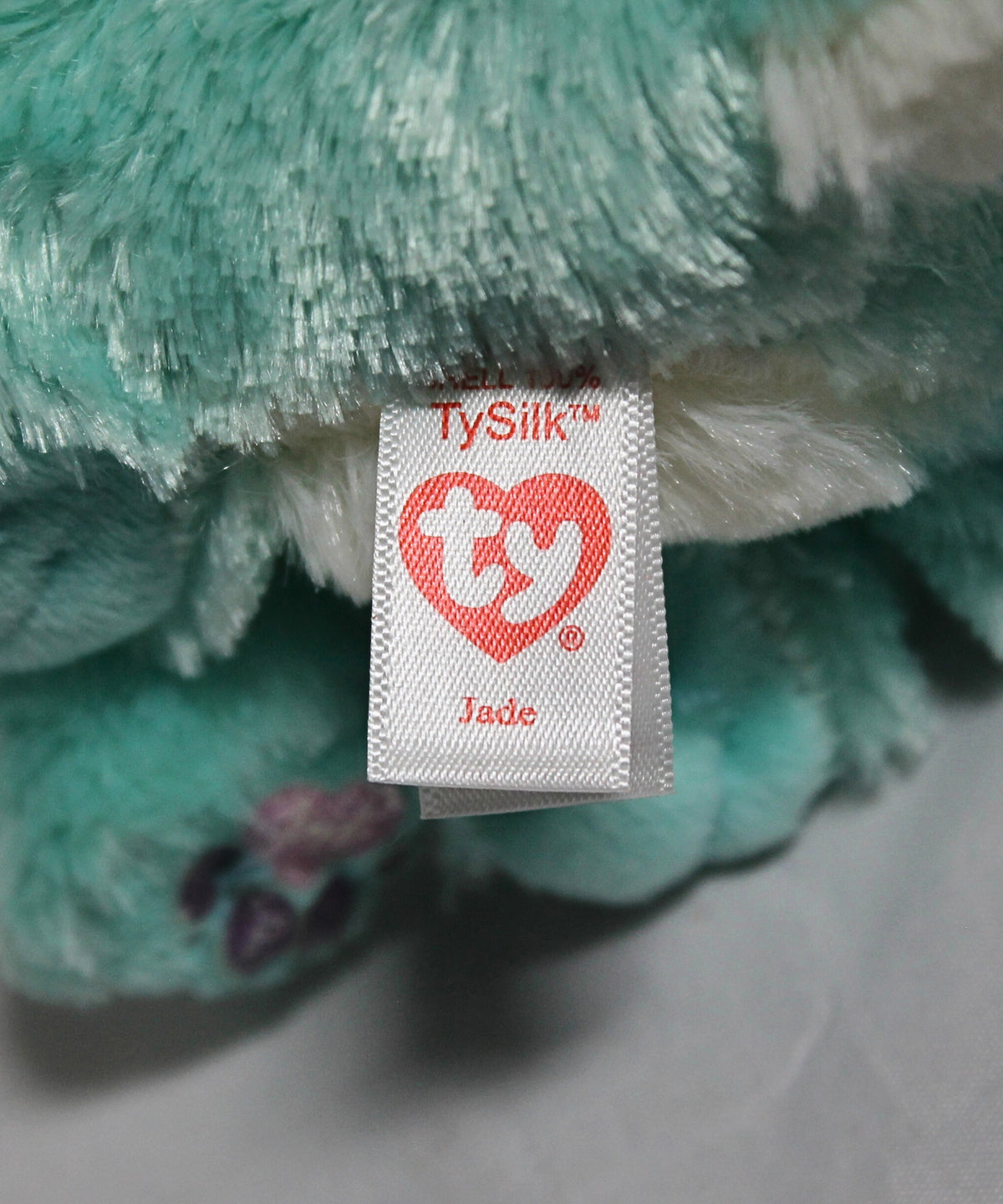 Ty Beanie Boos- Jade the Turqouise Wolf, Glitter Eyes, Great Wolf Lodg