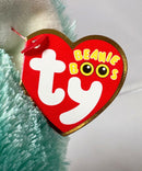 Ty Beanie Boos - Jade the Teal Wolf, (10"), Glitter Eyes, Great Wolf Lodge