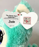 Ty Beanie Boos - Jade the Teal Wolf, (10"), Glitter Eyes, Great Wolf Lodge