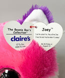 Ty Beanie Boos - Joey the Pink Fox, (10"), Glitter Eyes, Claire's Exclusive