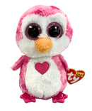 Ty Beanie Boos - Juliet the Penguin, Glitter Eyes, Valentine's Day