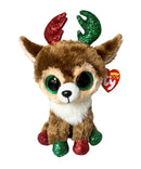 Ty Beanie Boos - Kinley the Christmas Reindeer, (7"), Glitter Eyes