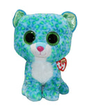 Ty Beanie Boos - Leona the Blue Leopard, Medium (9"), Glitter Eyes