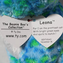Ty Beanie Boos - Leona the Blue Leopard, Medium (9"), Glitter Eyes