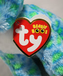 Ty Beanie Boos- Leona the Blue and Green Leopard, Glitter Eyes