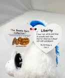 Ty Beanie Boos - Liberty the Unicorn, Glitter Eyes, Cracker Barrel, USA Independence Day