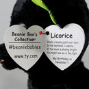 Ty Beanie Boos - Licorice the Cat, Glitter Eyes