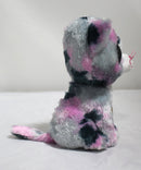 Ty Beanie Boos- Lindi the Gray Tie-Dye Cat, Glitter Eyes