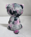 Ty Beanie Boos- Lindi the Gray Tie-Dye Cat, Glitter Eyes