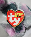 Ty Beanie Boos- Lindi the Gray Tie-Dye Cat, Glitter Eyes