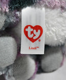 Ty Beanie Boos- Lindi the Gray Tie-Dye Cat, Glitter Eyes