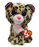 Ty Beanie Boos- Livvie the Leopard, Glitter Eyes