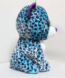 Ty Beanie Boos - Lizzie the Blue Leopard, Large (16"), Glitter Eyes, Claire's Exclusive