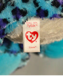 Ty Beanie Boos - Lizzie the Blue Leopard, Large (16"), Glitter Eyes, Claire's Exclusive