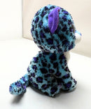 Ty Beanie Boos - Lizzie the Blue Leopard, (6"), Glitter Eyes, Claire's Exclusive