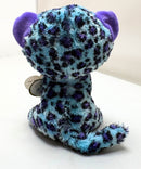 Ty Beanie Boos - Lizzie the Blue Leopard, (6"), Glitter Eyes, Claire's Exclusive