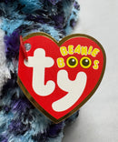 Ty Beanie Boos - Lizzie the Blue Leopard, (6"), Glitter Eyes, Claire's Exclusive