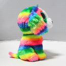 Ty Beanie Boos - Lola the Rainbow Dog, Medium (9"), Glitter Eyes, Claire's Exclusive