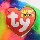 Ty Beanie Boos - Lola the Rainbow Dog, Medium (9"), Glitter Eyes, Claire's Exclusive