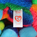 Ty Beanie Boos - Lola the Rainbow Dog, Medium (9"), Glitter Eyes, Claire's Exclusive