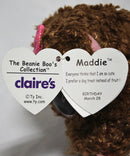 Ty Beanie Boos- Maddie the Dog, Glitter Eyes, Claire's Exclusive