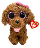 Ty Beanie Boos - Maddie the Dog, Medium, Glitter Eyes, Medium size