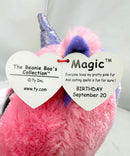 Ty Beanie Boos - Magic the Pink Unicorn, (9"), Glitter Eyes