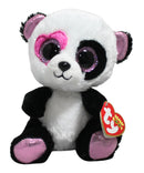 Ty Beanie Boos- Mandy the Valentine's Day Panda, Glitter Eyes