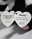 Ty Beanie Boos- Mandy the Valentine's Day Panda, Glitter Eyes