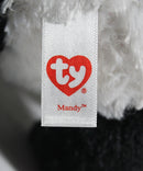Ty Beanie Boos- Mandy the Valentine's Day Panda, Glitter Eyes